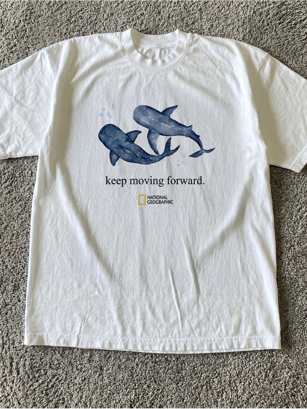 Keep Moving Forward Whale Graphic Tee